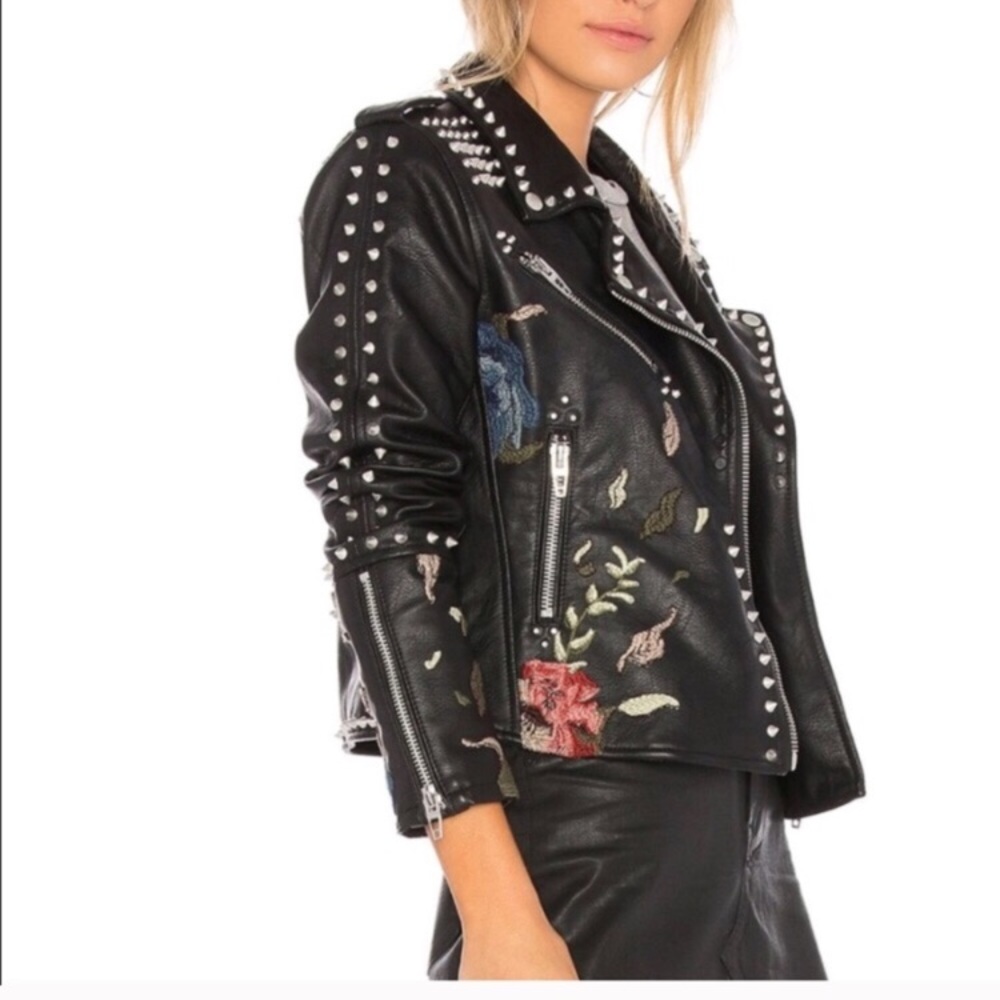 Blank NYC Black Faux Leather Studded Jacket